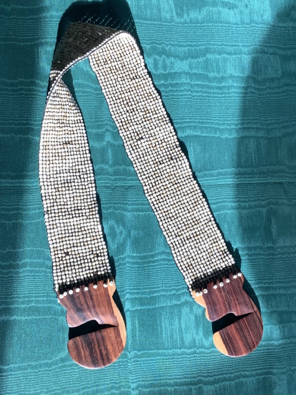 Vintage stretch glass beads belt - Picture 3 of 3